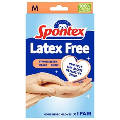 Image of Spontex Latex Free Gloves Size Medium 1pk