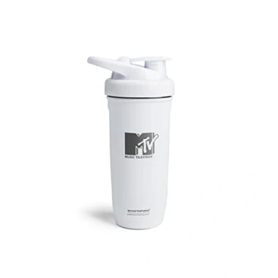 Image of Smart Shake Reforce Stainless Steel MTV LOGO Shaker Bottle (900 ML /30oz) Light Weight Resistance Sports with a Soft Lid Leakproof Protein Cup, BPA Free &amp; DEHP