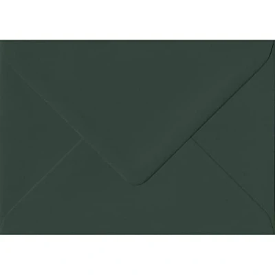 Image of Racing Green C6/A6 Dark Envelopes. 135gsm Colorplan Paper. 114mm x 162mm. Banker Gummed V Flap Envelope. Pack of 50.