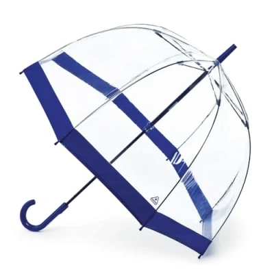 Image of Fulton Birdcage One Women&#039;s Umbrella Navy Border Size