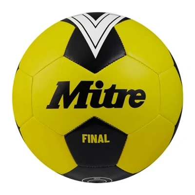 Image of Mitre Final Recreational Football Perfect for Kids Gift, Fluo Yellow/Black, 5