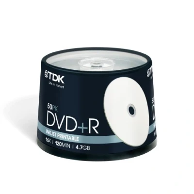 Image of TDK T19919 16x Printable DVD+R Cakebox 50 Pack