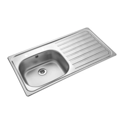 Image of Iflo Stainless Steel 2 Tapholes Kitchen Sink 1.0 Bowl, Right Drainer