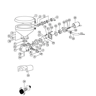 Image of Jabsco 37043 1000 Gasket Housing