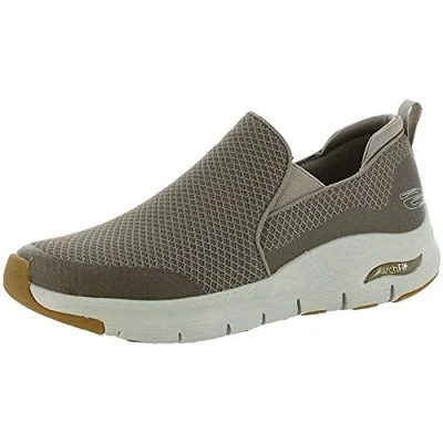 Image of Skechers Men&#039;s Arch Fit Banlin Trainers,Taupe Mesh/Synthetic/Trim,11 UK