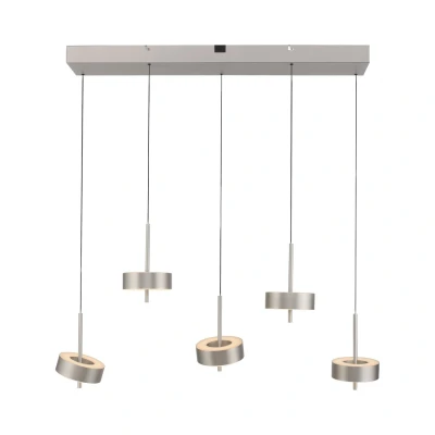 Image of Q Smart Home Paul Neuhaus LED hanging light Rotate, aluminium 5 bulb.