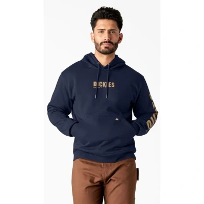 Image of Dickies Men&#039;s Graphic DWR Pullover Fleece Sweater, Ink Navy, L