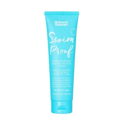 Image of Umberto Giannini Swim Proof Hair Protecting Cream 150ml Leave in with UV Protection Prevents Damage from Sun, Sea &amp; Chlorine. Infused Coconut Olive Oil. Vegan Cruelty Free.