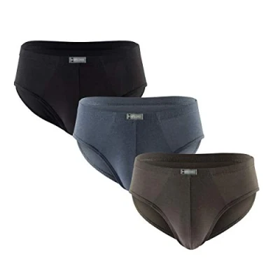 Image of KNITLORD Men&#039;s Briefs Slips Underwear Bamboo Pants Tag Free Classic Underpants 3 or 4 Pack
