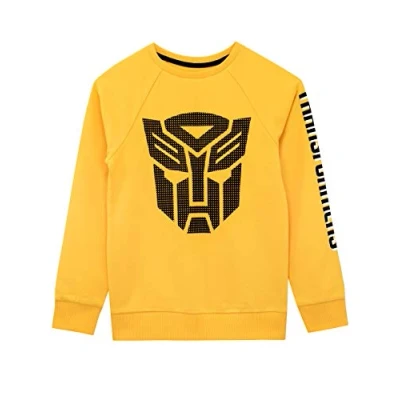Image of Transformers Boys Sweatshirt Yellow Age 4 to 5 Years