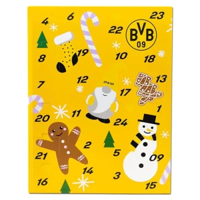 Image of Borussia Dortmund Unisex Adult BVB Socks Advent Calendar 2024, Multicoloured, 39 44