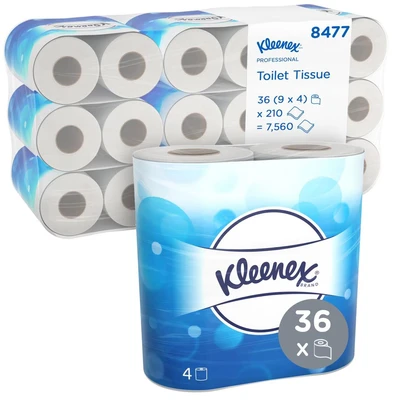 Image of Kleenex Toilet Tissue Roll Small White (Pack of 36) 8477