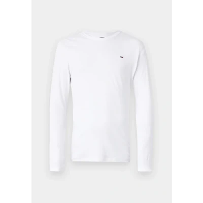 Image of Tommy Jeans Original SLIM FIT Long sleeved top, Men&#039;s, Size: XS, Classic white