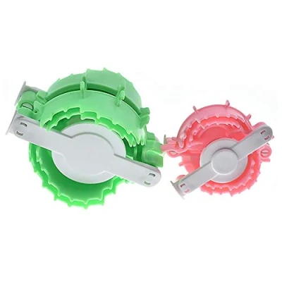 Image of Hilai Heart Shape Pompom Maker Set of 2 Size 4cm 6cm Knitting Tool DIY Kit with English Instruction