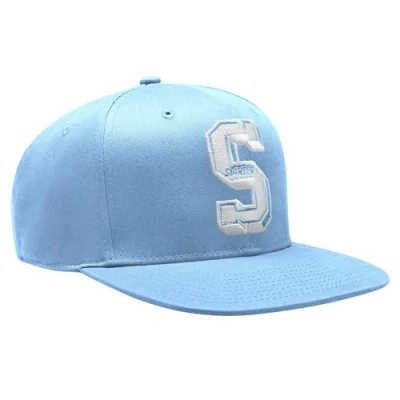 Image of Starter Men&#039;s Authentic Flat Brim Embroidered Snapback Hat, Light Blue, One Size