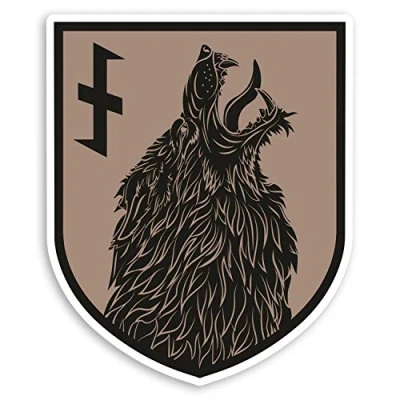 Image of 2 x 10cm Black Wolf Vinyl Stickers Tribal Viking Celtic Laptop Sticker #31723 (10cm Tall)