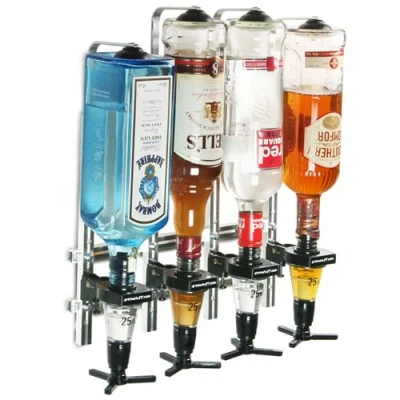 Image of drinkstuff Wall Mounted 4 Bottle Measure Bracket