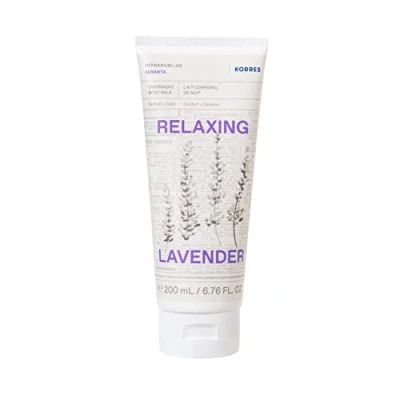 Image of Korres Relaxing Lavender Overnight Body Milk, Soothing Moistureser 200 ml