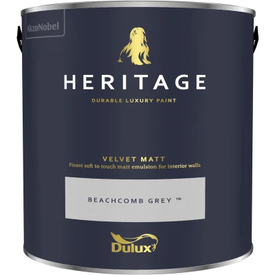 Image of Dulux Heritage Velvet Matt Paint, Beachcomb Grey 2.5L