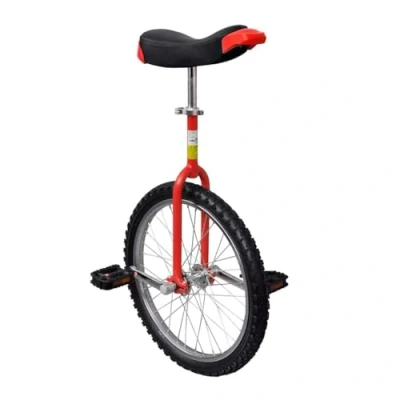 Image of vidaXL Adjustable Unicycle 20 Inch Red Balance Exercise Fun Bike Cycle Fitness