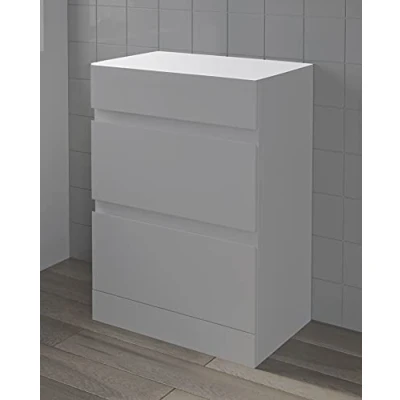 Image of AURORA 600mm White Gloss Top Board Only for Vanity Units