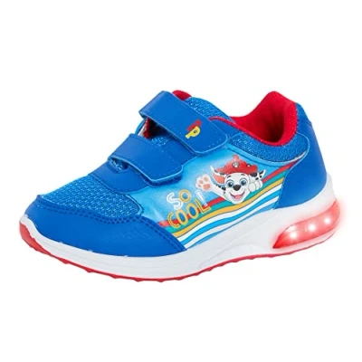 Image of Paw Patrol Boys Light Up Sport Trainers Blue/Red UK 11 Child