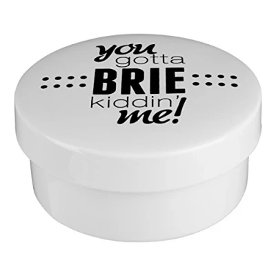 Image of Premier Housewares Pun and Games Cheese Baker, Stoneware, White, 13 x 6 cm