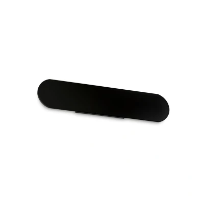 Image of Echo Flush Integrated Led Wall Lamp Black 40cm 3000K