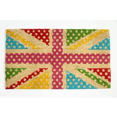 Image of Decorative Coir Entrance Door Mat Multicolered flag 70 cm x 40