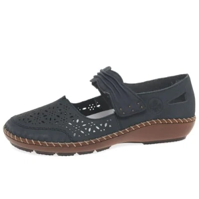 Image of Rieker Damen Halbschuhe Women&#039;s 44896 Low Shoes, Blau, 8 UK