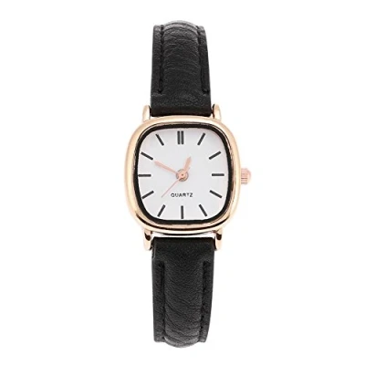 Image of Women&#039;s Watch, 4 Types Quartz Analogue PU Alloy Case Wrist Watch (White Dial Black Strap)
