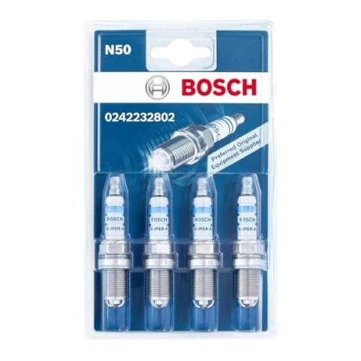 Image of Bosch Super 4 0242232802 (N50), Spark Plug Set of for a Reliable Gasoline Engine Start and Long Service with Robust Design