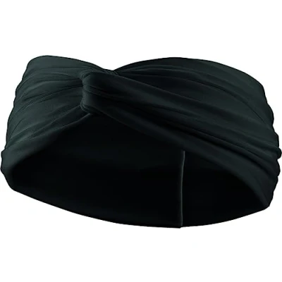 Image of Nike Performance Twist KNOT Headband Sweatband, Women&#039;s, Size: One Size, Black/white