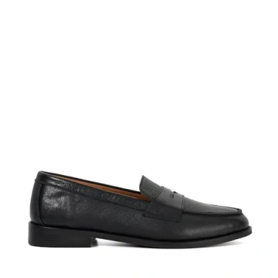 Image of Dune Ladies GINELLI Penny Loafer Size UK 6 Flat Heel Loafers Black