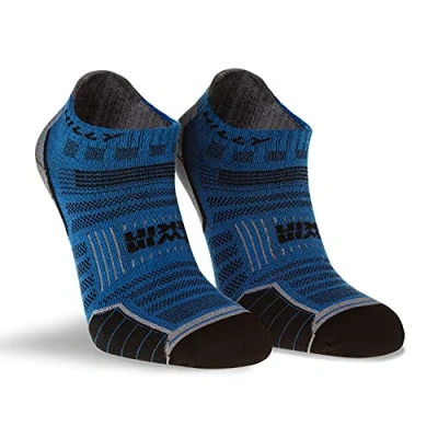 Image of Hilly Unisex Twin Skin Socklet Min Cushioning, Running Sock, Black/Grey Marl, M UK