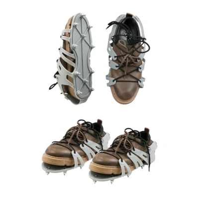 Image of ROLLINGDOG Spiked Shoes Floor Epoxy with 1&quot; Short Spikes Perfect for Floor,Overlays,Cover Installation(2 Pairs)