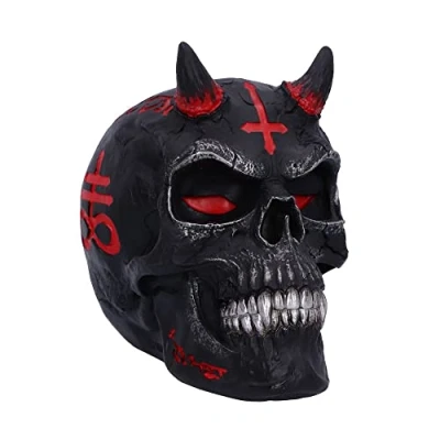 Image of Nemesis Now James Ryman Skull, 20cm, Black Infernal