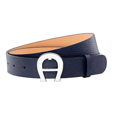 Image of Aigner Cybill Logo Belt Silver 125090, Navy 115 cm, blue, cm
