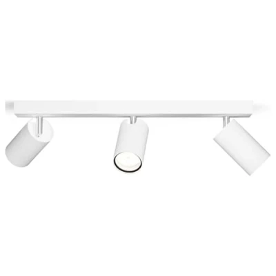 Image of Philips Idris 3 Head spot, GU10 lamp not Included, White, IP44, Water Resistant