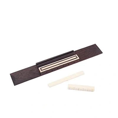 Image of Alnicov Guitar Bone Bridge Saddle Nut Rosewood Set for 6 String Classical Replacement