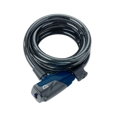 Image of Squire Locks Heavy Duty Bikelock (Kilda 10/1800) Tough Drive Cylinder Cable Lock Weatherproof Armoured Steel Bike with Key Flexible, Tamper Proof for All Purpose Use (1800 mm)