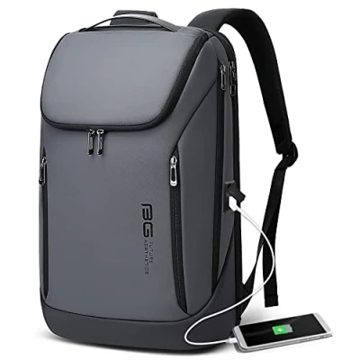Image of BANGE Business Smart Backpack Waterproof fit 15.6 Inch Laptop with USB Charging Port,Travel Durable Backpack, Gray