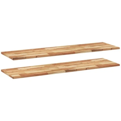 Image of vidaXL Floating Shelves 2 pcs 140x40x2 cm Oil Finished Solid Wood Acacia