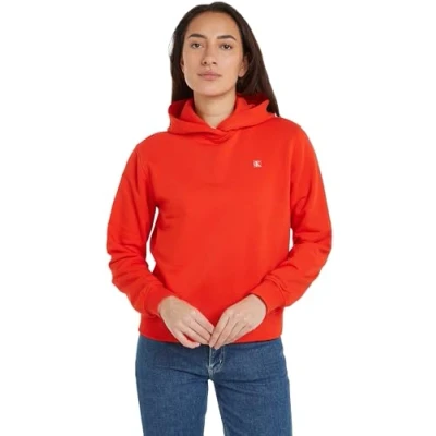 Image of Calvin Klein Jeans Women Hoodie, Red (Fiery Red), S