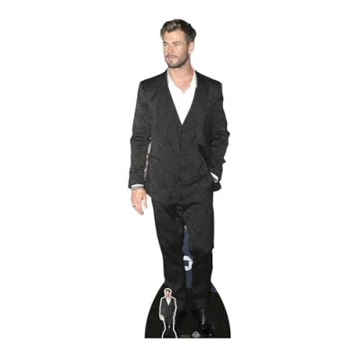 Image of STAR CUTOUTS CS858 Chris Hemsworth White Shirt Lifesize Cardboard Cutout with Free Mini Standee Perfect Photo Gift for The Home, Fans, Collectors, Family and Friends, Multicolour, Regular
