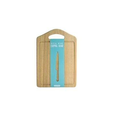 Image of Apollo Housewares Rubberwood Chopping Board with Hanlde, Natural Wood, T3317