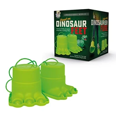 Image of Funtime Gifts 10695 Dinosaur Feet, Green, One Size