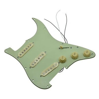 Image of KAISH Loaded Strat Pickguard Pre wired ST SSS with Alnico Pickups Mint Green