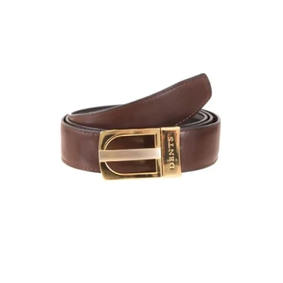 Image of Dents Men’s Reversible Leather Belt BROWN/BLACK L