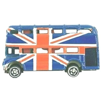 Image of London Bus Fridge Magnet Union Jack Flag Die Cast Metal Routemaster UK GB Gift
